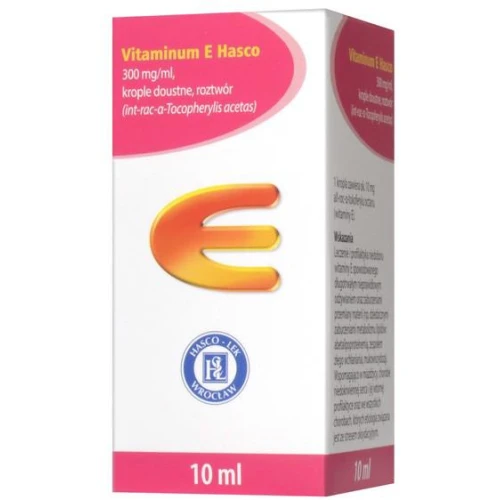 Vitaminum E Hasco 300mg/ml Krople doustne, 10 ml - Uzupełnianie niedoborów witaminy E - 1