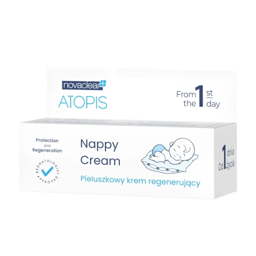 Novaclear Atopis Pieluszkowy krem regenerujący, 50 ml - Od 1. dnia życia, łagodzący podrażnienia i zaczerwienienia skóry dziecka - 1