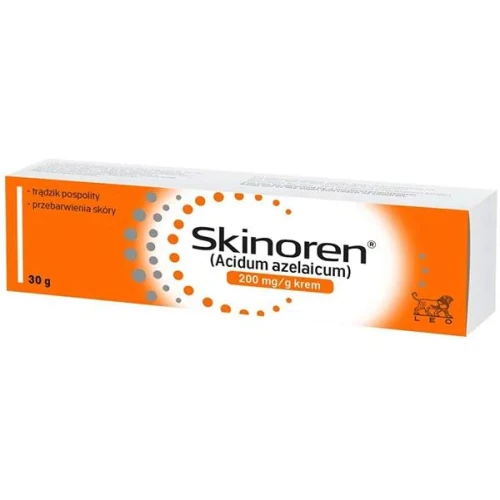 Skinoren 200mg/g, krem 30 g - Z kwasem azelainowym na trądzik i przebarwienia - 1