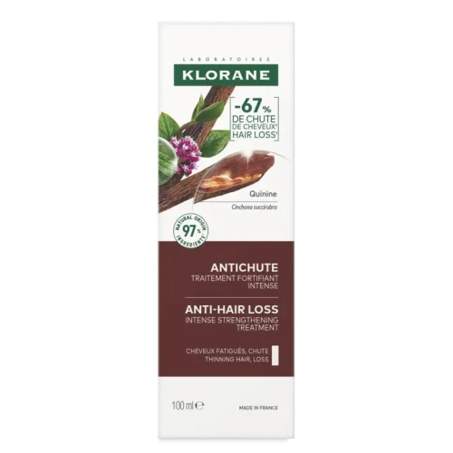 Klorane Przeciw Wypadaniu Włosów Kuracja, 100 ml - Intensywne serum wzmacniające z chininą i kofeiną - 1