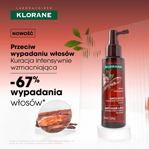 Klorane  Chinina, kuracja przeciw wypadaniu włosów, 100 ml - Intensywne serum wzmacniające z chininą i kofeiną - 5