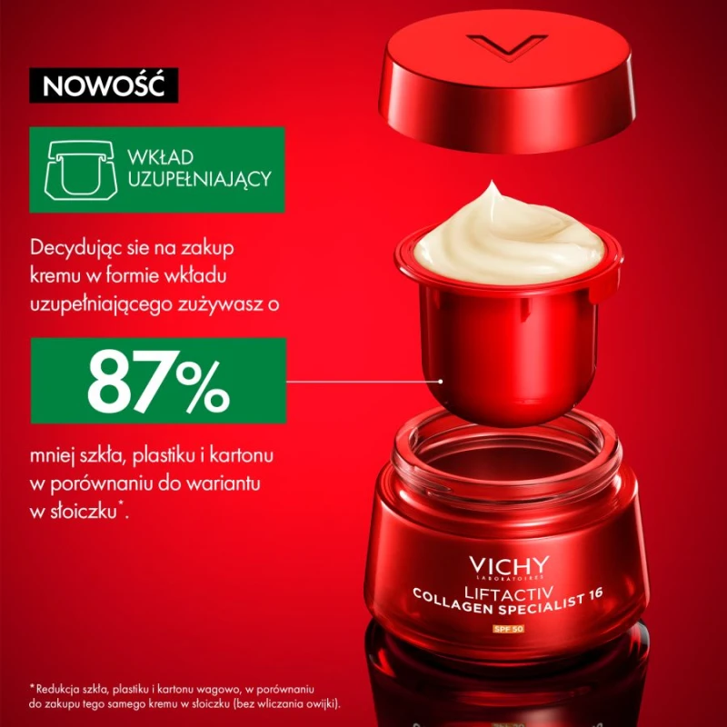 Liftactiv Collagen Specialist 16 Krem SPF 50  Wkład uzupełniający, 50 ml - Ekologiczne rozwiązanie dla skóry wymagającej ochrony i regeneracji - 6