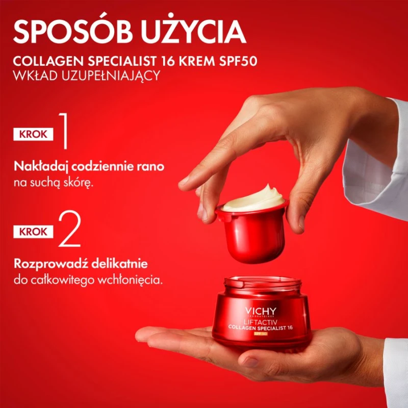 Liftactiv Collagen Specialist 16 Krem SPF 50  Wkład uzupełniający, 50 ml - Ekologiczne rozwiązanie dla skóry wymagającej ochrony i regeneracji - 5