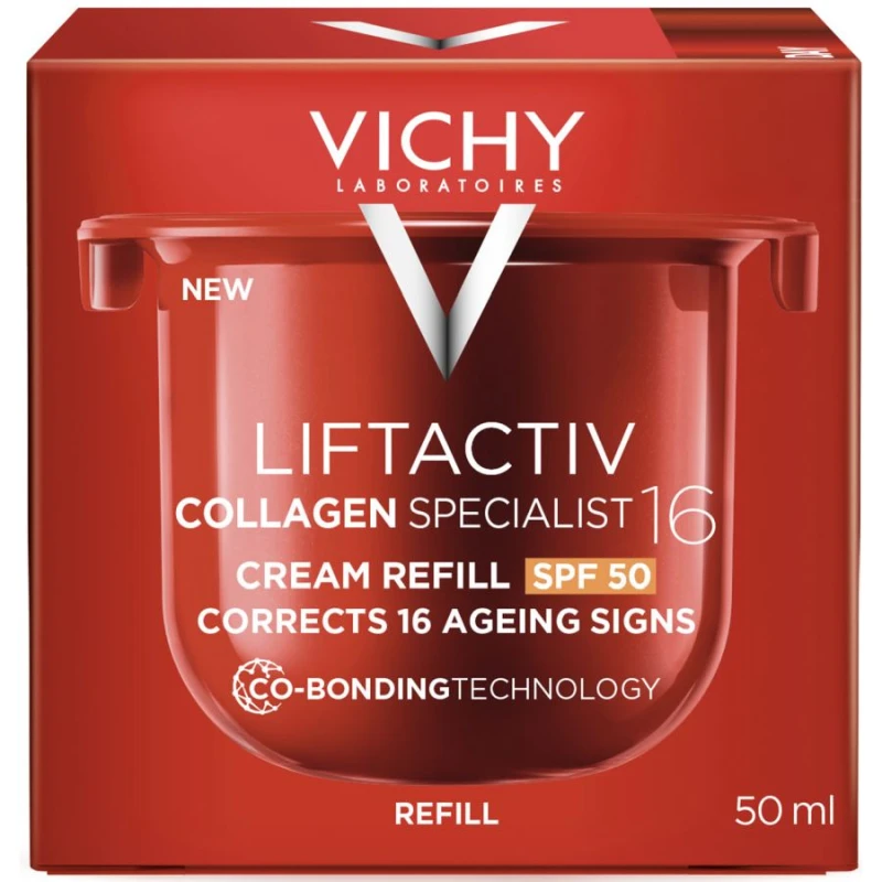 Liftactiv Collagen Specialist 16 Krem SPF 50  Wkład uzupełniający, 50 ml - Ekologiczne rozwiązanie dla skóry wymagającej ochrony i regeneracji - 1