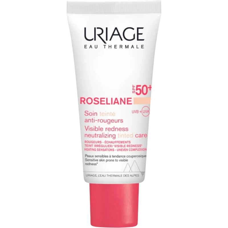 Uriage Roseliane CC SPF 50+, odcień jasny, krem do skóry wrażliwej,  40 ml - Chroni przed słońcem, redukuje zaczerwienienia i ujednolica koloryt skóry - 2