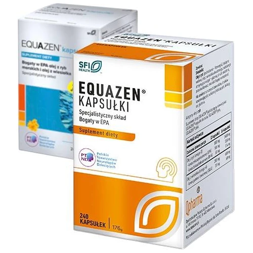 Equazen, 240 kapsułek - Kwasy Omega-3 i Omega-6, wspierają zdolność koncentracji i uwagi - 1