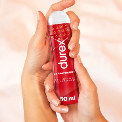 Durex Strawberry żel intymny truskawowy, 50 ml - Zmniejsza suchość pochwy, zapewnia seksualne doznania - 4