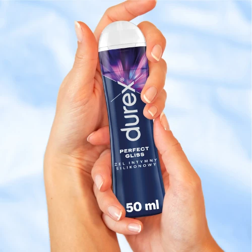 Durex Perfect Gliss żel intymny silikonowy, 50 ml - Jedwabiście gładki i ciepły w dotyku - 6