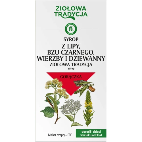 Ziołowa Tradycja, syrop z lipy, bzu czarnego, wierzby i dziewanny 125 g - Łagodny środek napotny w niewysokiej gorączce - 2
