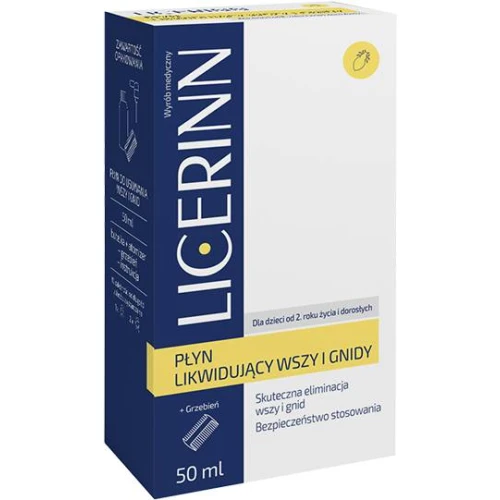 Licerinn Płyn likwidujący wszy i gnidy, 50 ml - Krok pierwszy w likwidacji wszy i gnid - 1