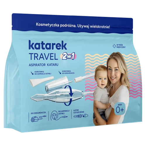 Katarek Travel 2w1 Aspirator kataru, 1 sztuka - Aspirator podróżny ustny i do odkurzacza - 2