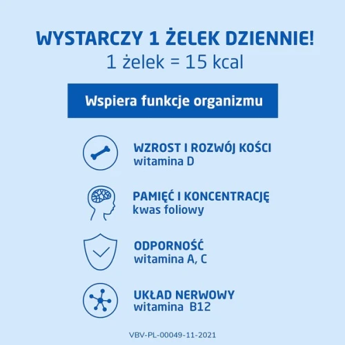 Vibovit Literki żelki o smaku owocowym, 50 sztuk - Zestaw witamin dla dzieci od 4.roku życia - 3