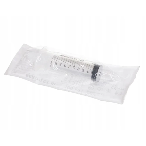 Beroject III strzykawka cewnikowa 100 ml, 1 sztuka - 3 – częściowa strzykawka do cewnikowania, przepłukiwania pęcherza moczowego i ran - 2