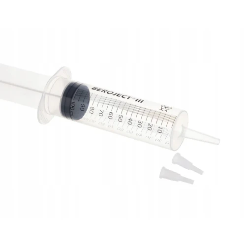 Beroject III strzykawka cewnikowa 100 ml, 1 sztuka - 3 – częściowa strzykawka do cewnikowania, przepłukiwania pęcherza moczowego i ran - 3