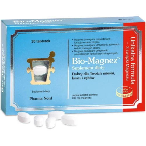 Pharma Nord Bio-Magnez, 30 tabletek - Z kompleksem trzech różnych soli magnezu - 1