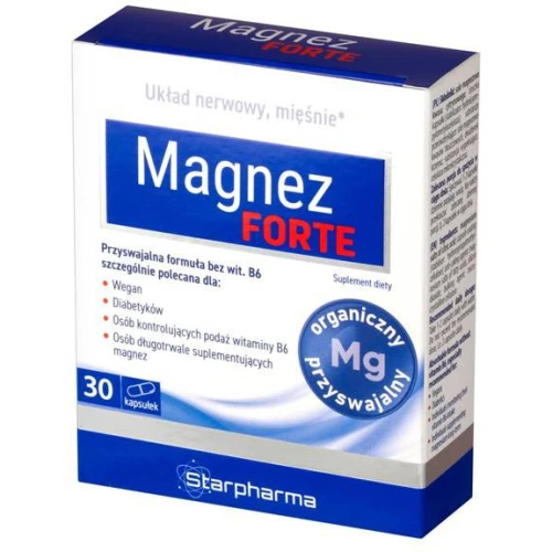 Magnez Forte, 30 kapsułek - Uzupełnia niedobory magnezu w diecie osób dorosłych - 1