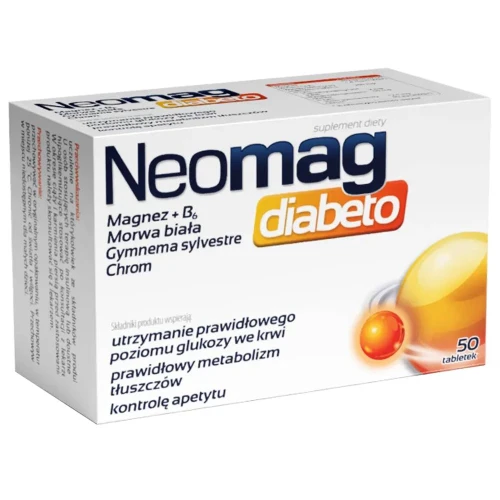 Neomag Diabeto, 50 tabletek - Magnez z dodatkiem morwy białej i chromu - 1
