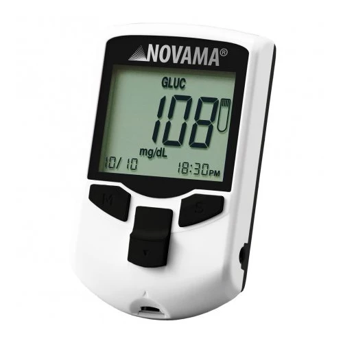 Novama MultiCheck Pro+ wielofunkcyjny analizator krwi z funkcją glukometru, 1 sztuka - Pomiar 3w1 glukoza, cholesterol, kwas moczowy - 1