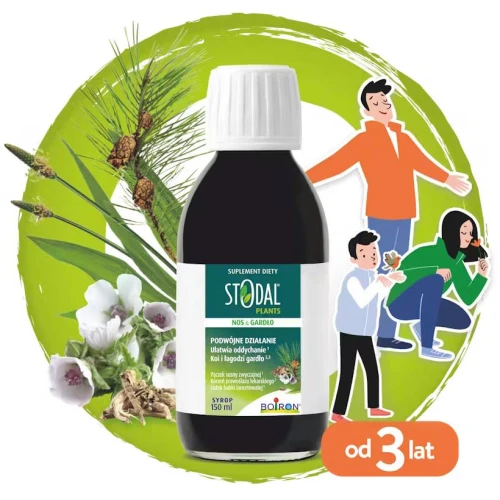 Stodal Plants syrop 150 ml - Ekstrakty roślinne ułatwiają oddychanie i łagodzą ból gardła - 1