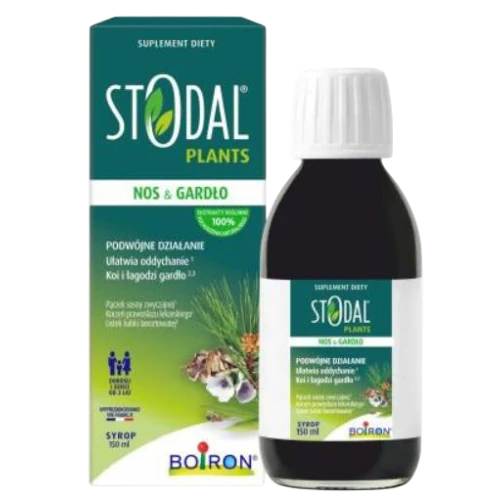 Stodal Plants syrop 150 ml - Ekstrakty roślinne ułatwiają oddychanie i łagodzą ból gardła - 2