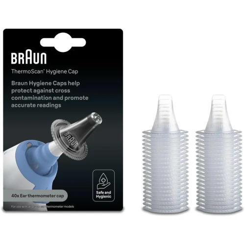 Braun LF40 kapturki do termometrów dousznych ThermoScan, 40 sztuk - Jednorazowe, zapewniają higieniczny i precyzyjny pomiar temperatury - 4