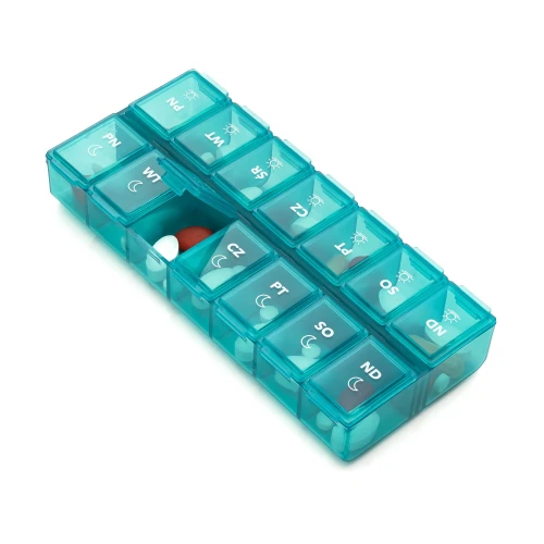 Vitammy Pilla Tygodniowa kasetka na leki 7 x 2, 1 sztuka - Organizer na tabletki na rano i na noc - 2