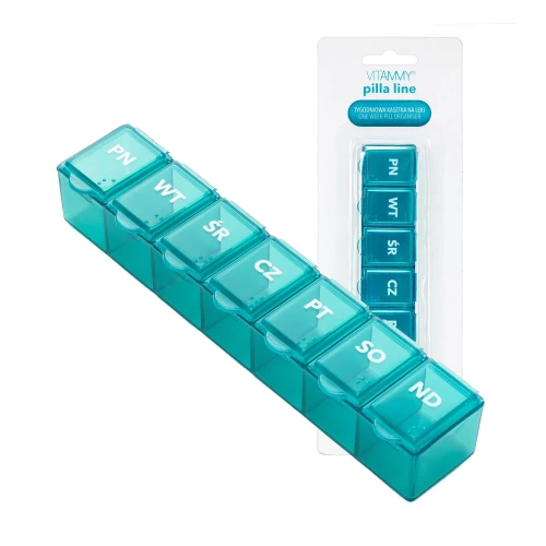 Vitammy Pilla Line Tygodniowa kasetka na leki 7 x 1, 1 sztuka - Organizer na leki - 1