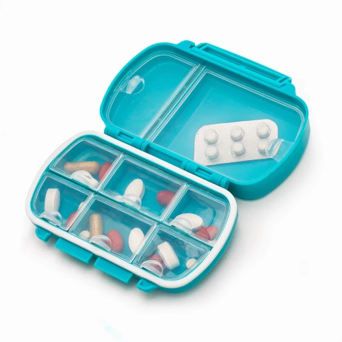 Vitammy Pilla Multi Kasetka na leki - 8 przegródek, 1 sztuka - Organizer na leki w tabletkach, kapsułkach lub saszetkach - 2