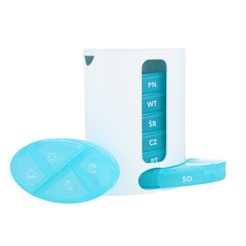 Vitammy Pilla Oval Tygodniowa kasetka na leki 7x4, 1 sztuka - Organizator na tabletki - 2