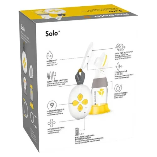 Medela Solo pojedynczy laktator elektryczny na USB, 1 sztuka - Z wbudowanym akumulatorem i lejkiem PersonalFit Flex™ - 6