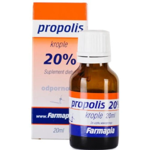 Propolis krople 20%, odporność, 20 ml - Bogate źródło naturalnych związków, które wspierają odporność - 1