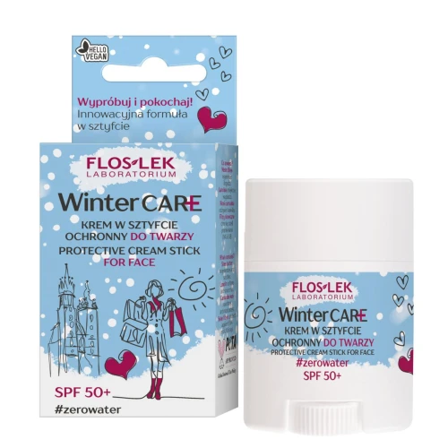 Floslek Winter Care Krem ochronny w sztyfcie do twarzy SPF 50+, 20 g - Bardzo wysoka ochrona przeciwsłoneczna i zimowa pielęgnacja skóry twarzy - 1