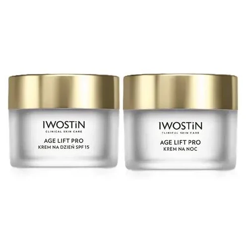 Iwostin Age Lift Pro Zestaw - Krem na dzień SPF 15, 50 ml + Krem na noc, 50 ml - Regeneracja i ochrona przeciwzmarszczkowa - 1