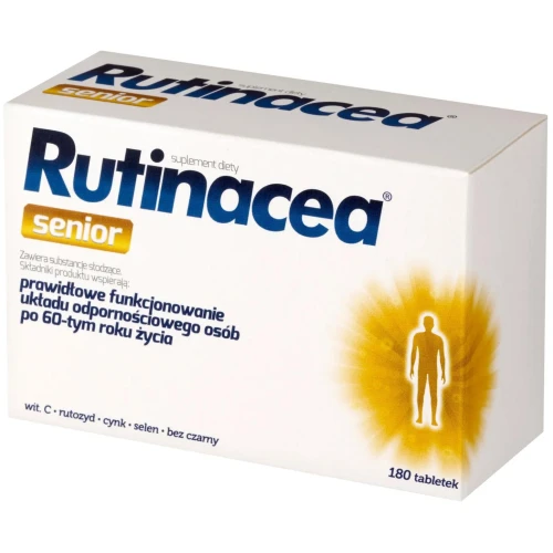 Rutinacea Senior, 180 tabletek - Wsparcie odporności osób po 60. roku życia - 1
