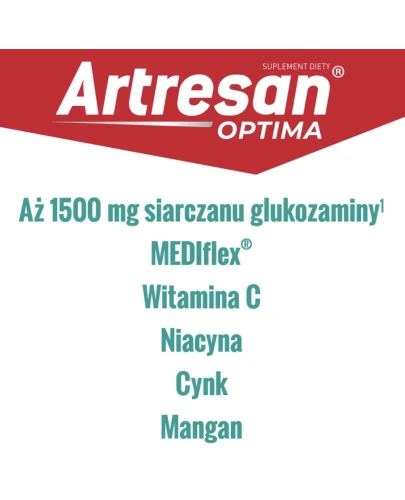 Artresan Optima, 120 kapsułek  - Z formułą MEDIflex i glukozaminą - 1