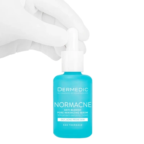 Dermedic Normacne Serum redukujące niedoskonałości, 30 ml - Serum złuszczające i wygładzające dla skóry tłustej i mieszanej - 1