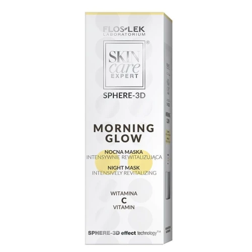 Floslek Skin Care Expert® Sphere-3D Morning Glow Nocna maska intensywnie rewitalizująca z witaminą C, 50 ml - Do skóry zmęczonej i szarej, pozbawionej blasku - 1