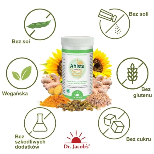 Dr. Jacob's Ahista, proszek 210 g - Naturalny wapń z alg i wyciągi ziołowe wspierają trawienie przy nietolerancji histaminy - 2