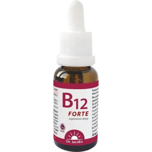 Dr. Jacob's Witamina B12 Forte, krople 20 ml - Wsparcie  odporności i  funkcji układu nerwowego  - 1