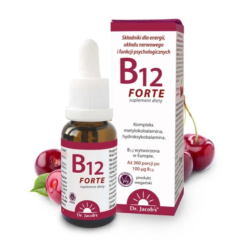 Dr. Jacob's Witamina B12 Forte, krople 20 ml - Wsparcie  odporności i  funkcji układu nerwowego  - 2
