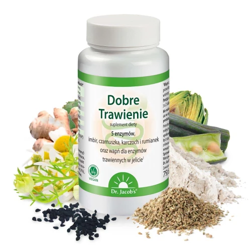 Dr. Jacob's Dobre Trawienie, 90 tabletek - Enzymy trawienne– wsparcie naturalnych procesów trawiennych - 2