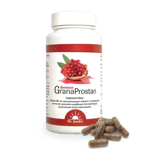 Dr. Jacob’s GranaProstan ferment, 100 kapsułek - Sproszkowany sok i miąższ owoców granatów - 2