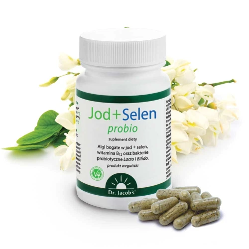 Dr. Jacob's Jod + Selen probio, 90 kapsułek - Wsparcie zdrowia tarczycy i jelit - 2