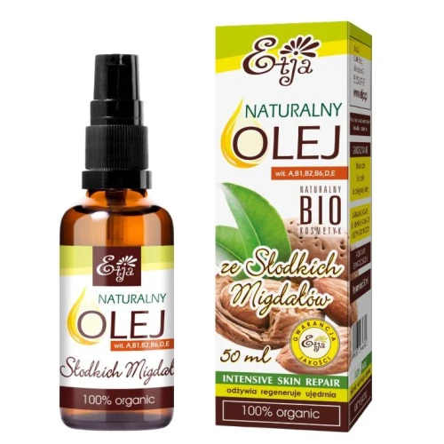 Etja Naturalny olej ze słodkich migdałów Bio, 50 ml - Do pielęgnacji skóry i włosów - 1