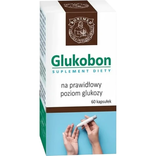 Glukobon, 60 kapsułek - Z ekstraktem z korzenia berberysu, który sprzyja utrzymaniu prawidłowego poziomu glukozy i cholesterolu  - 1