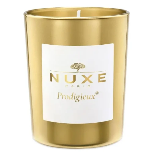 Nuxe The Legendary Glow Zestaw - Huile Prodigieuse, 100 ml + Prodigieux® perfumy, 15 ml + Prodigieux olejek pod prysznic, 100 ml + świeca zapachowa, 70 g - Zmysłowa rutyna piękna - 4