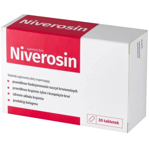 Niverosin, 30 tabletek - Wspomagają prawidłowe funkcjonowanie naczyń krwionośnych - 1