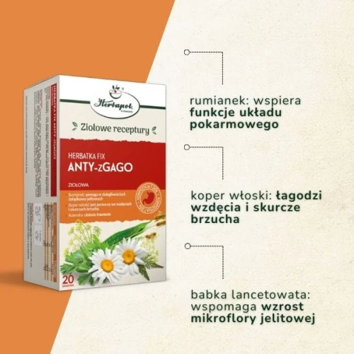 Herbatka Fix Anty-zGago, 20 saszetek - W dolegliwościach żołądkowo-jelitowych - 1