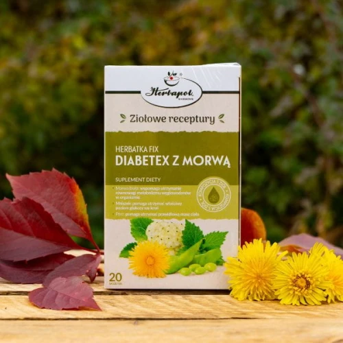 Herbatka Fix Diabetex z Morwą, 20 saszetek - Pomaga utrzymać właściwy poziom glukozy we krwi - 2