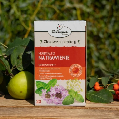 Herbatka Fix Na Trawienie, 20 saszetek - Kompozycja ziół, pomaga we wzdęciach i skurczach brzucha - 2